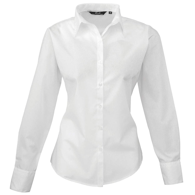 Premier Workwear Damen Bluse Easy Carelangarm Popelin PR300